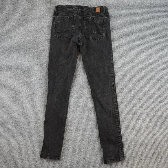 BKE Payton Jeans Womens 28x31.5 Black Charcoal Wash Mid Rise Skinny Stretch - Picture 6 of 10